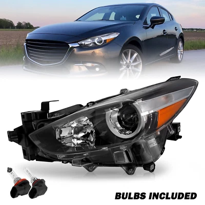 Faro halógeno del lado izquierdo del conductor para Mazda 3 2017 2018 4 puertas con bombillas LH Foto 1 de 4