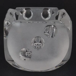Vintage 1970s Spode Crystal Glass Dice Die Gambling Cigarette Joint Ashtray 3" - Picture 1 of 7