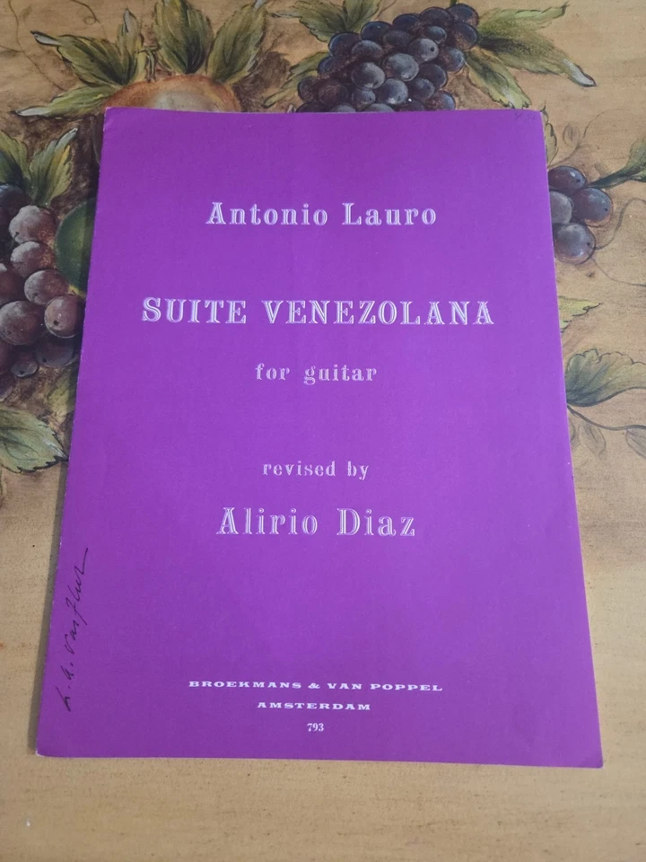 Antonio Lauro Suite Venezolana Para Guitarra Clásica Partituras Extremadamente Raras Foto 1 de 4