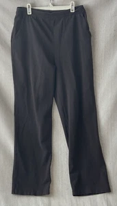 Pantaloni da yoga LL Bean donna marrone media gamba dritta tasche - Foto 1 di 3