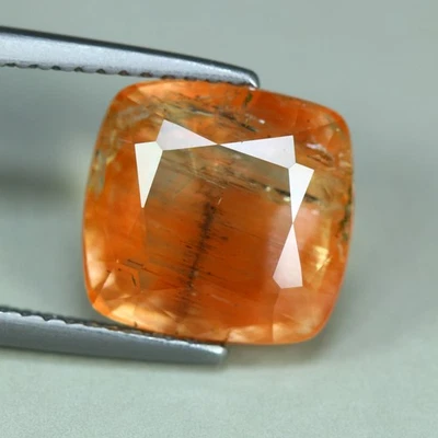4.53 Cts_Great Gemstone_100 % Natural Unheated Imperial Orange Scapolite_Brazil - Image 1 of 3