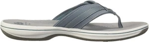 Clarks Brinkley Sea Damen-Sandalen verstellbar Zehensteg Flip-Flop blau grau - Bild 1 von 5