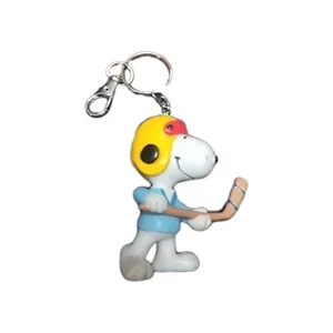 Snoopy & Woodstock figure United Syndicate Keychain Bag  Charm Hockey Stick Toy  - Picture 1 of 5