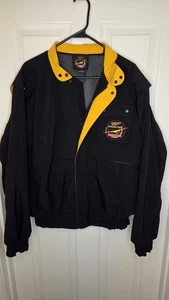 Miller Genuine Draft Racing Genuine Team Jacket Black Full Zip Windbreaker Large - Picture 1 of 8