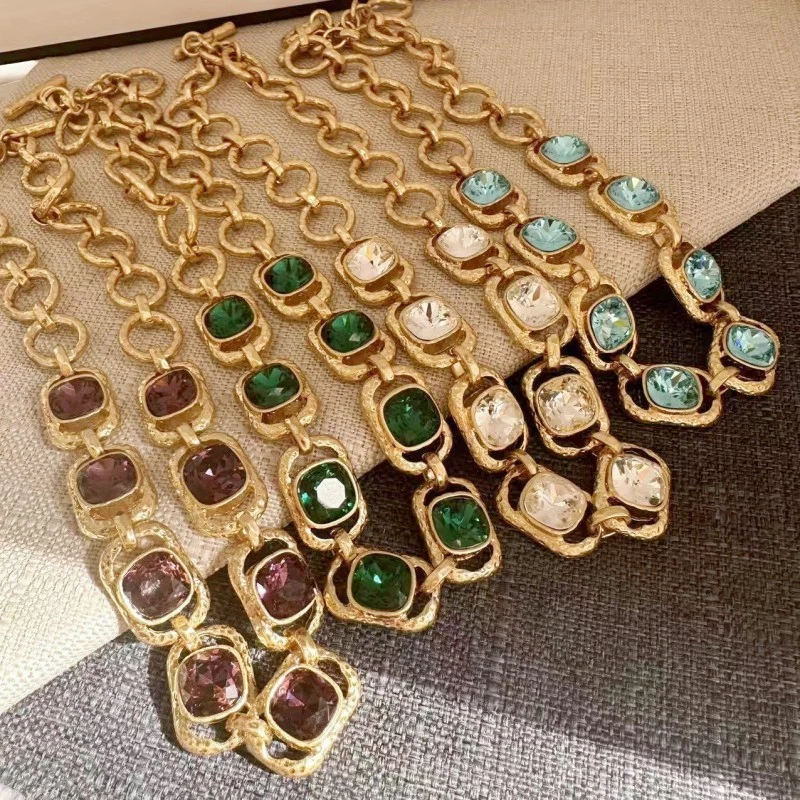 Oscar De La Renta моды подвеска квадратный цвет кристалл ожерелье цепочка ключицы - Изображение 1 из 1