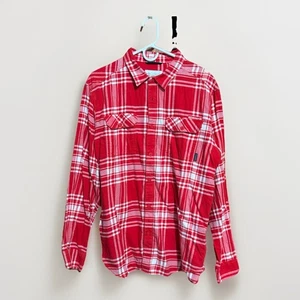 Columbia Flare Gun Long Sleeve Flannel Button Up Shirt Nebraska Cornhuskers L - Picture 1 of 8