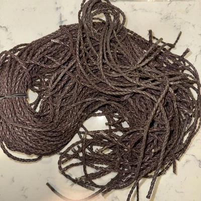 90 cm ~ 1 metro X 4 mm cuero genuino redondo cuerda ocultar hilo MARRÓN OSCURO Foto 1 de 4