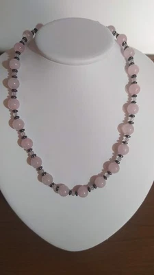 Collana Quarzo Rosa e ematite - Immagine 1 di 2