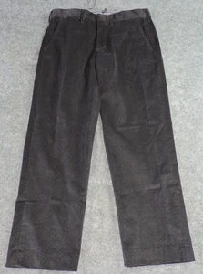 Lands End Mens 34x30 Traditional Fit Corduroy Dark Charcoal Stretch Pants - Picture 1 of 14