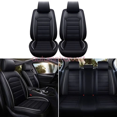 Leather 5-Seat Covers For Nissan Rogue 2010 2011-2023 Front & Rear Cushion Foto 1 de 4