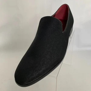Alberto Fellini Formal Loafers Round Toe Black Textured Design Shoes Size 12 - Picture 1 of 11