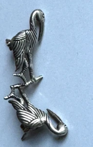 Ohrstecker Kranich Vogel - 925er Silber - Juweliersarbeit 2,2 cm - Picture 1 of 4