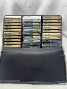 VTG Case Logic 60 Cassette Tape Padded Travel Carrying Case Gray 30 Blank Tapes - Picture 1 of 12