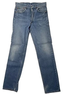 Levis 501xx Vintage USA 90’s 33x38 (Actual 31x35) Light Wash Distressed - Picture 1 of 16