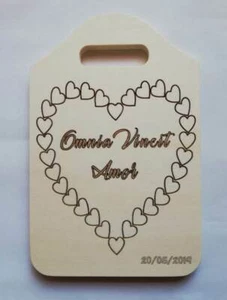 BOMBONIERA Matrimonio TAGLIERE in legno personalizzato con frase e tema wedding - Foto 1 di 1