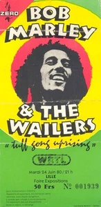 ticket de concert Bob MARLEY - Imagen 1 de 2
