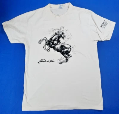 Camiseta De Colección Años 90 Leonardo Da Vinci Sforza Caballo Leonardo Caballo Para Hombre Talla M Foto 1 de 4