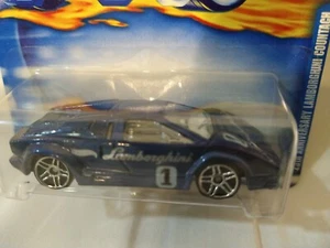 2001 Hot Wheels #130 25TH ANNIVERSARY LAMBORGHINI COUNTACH Blue - SHIPS ASAP!!! - Picture 1 of 2