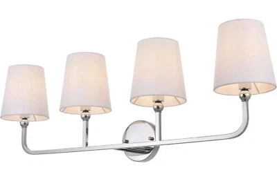 Aplique de baño cromado Living District LD7322W36CH Colson 4 luces 36 pulgadas Foto 1 de 4