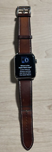 Apple Watch Series 2 Hermes 42mm Single Tour Band Fauve Barenia Leather Strap