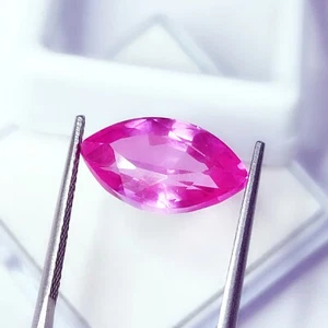 Gemma Zaffiro Rosa Naturale Certificata 7,92 Ct Gemma Sciolta Taglio Marquise Zaffiro - Foto 1 di 8
