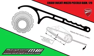 DUCATI CHIAVE REGOLAZIONE CATENA MOZZO ø 120 chain adjuster tool - Foto 1 di 1