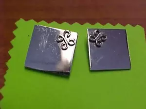 Cuff Links-Vintage-by Swank-Sterling Top-Nice Design #16091C - Picture 1 of 4