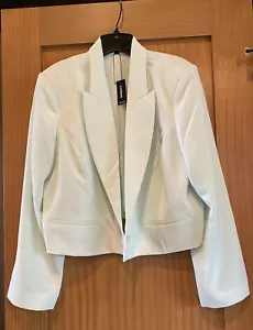 Express Ladies Light Sherbert Green Cropped Jacket Size XL NWT - Picture 1 of 5