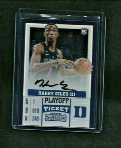 Harry Giles 2017 Contenders Draft Picks ON-CARD Auto PLAYOFF TICKET Rookie #/15!