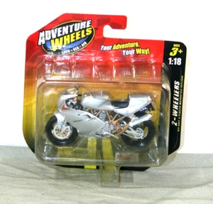 Adventure Wheels Silver Ducati - Maisto  1:18 Scale 2011  New - Picture 1 of 2