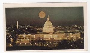 Vintage American Oil Company Promo WASHINGTON SKYLINE unbenutzte Postkarte - Bild 1 von 2