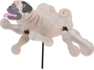Tan PUG WhirliGig Wind Spinner Garden Stake by Premier Kites & Designs - Picture 1 of 1