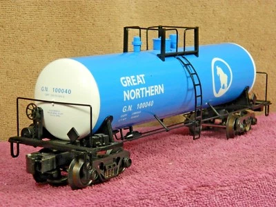 K-LINE GREAT NORTHERN SKY BLUE UNIBODY ALUMINUM TANK CAR O SCALE #K-90016 LNOB - Image 1 of 4
