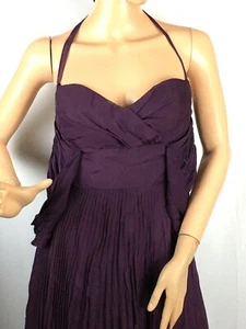 Abito donna Versace Italy Halter plissettato viola taglia 42 (taglia S) - Foto 1 di 7