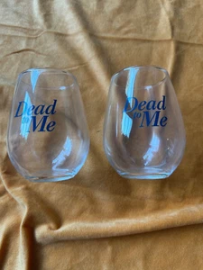 NEW DEAD TO ME STUDIO GIFTED PAIR OF WINE GLASSES FROM APPLEGATE & CARDELLINI - Picture 1 of 4
