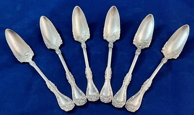 Juego de cucharas (6) pomelo/fruta/naranja, Wm. A. Rogers Oneida, plateado, 1901 Foto 1 de 4