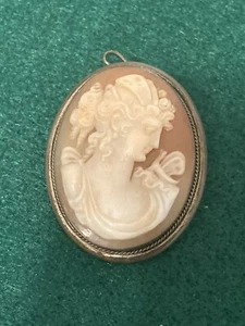 Antica spilla cammeo argento 800 - Foto 1 di 3