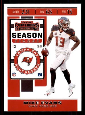 2019 Panini Contenders Mike Evans #82  Tampa Bay Buccaneers - Image 1 of 2