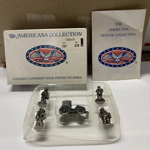 The Americana Peltro Collezione Set 5 Figurine AH47 Liberty Falls 1994 - Foto 1 di 3
