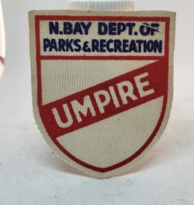 Vintage 1960's Umpire North Bay Dept. of Parks & Rec, Ontario Patch Badge - Bild 1 von 2