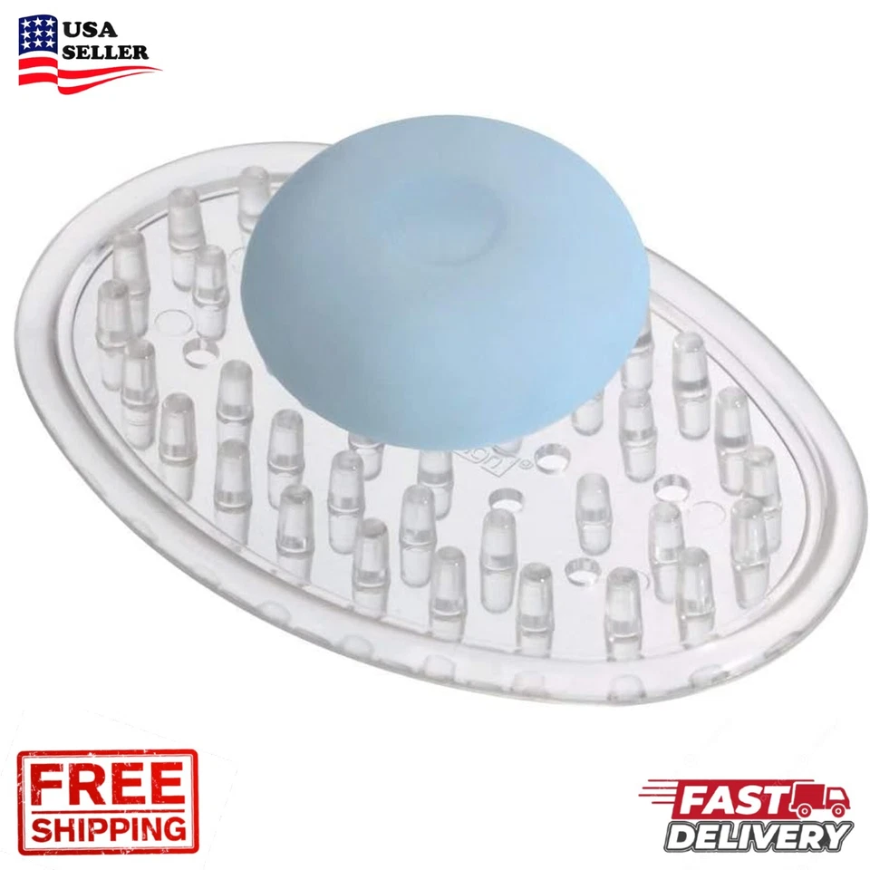 Ahorrador de jabón de plástico iDesign, bandeja de soporte para mostrador de baño, ducha, cocina Foto 1 de 4