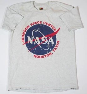 Camiseta De Colección NASA Hombres L Gris Johnson Space Center Houston TX Años 90 EE. UU. - Imagen 1 de 13