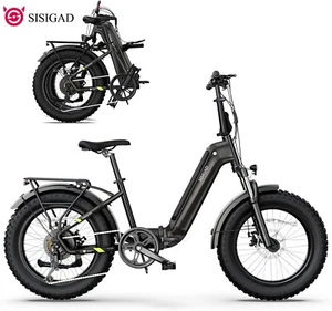 SISIGAD 20"Folding Electric Bike 1500w 48V Ebike 40Miles 15Ah Removeable Battery - Picture 1 of 6