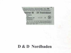 Ticket / Eintrittskarte   63/64     RL    Hannover 96 - SV Friedrichsort - Bild 1 von 1