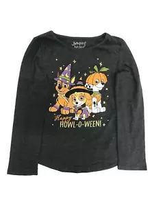 Paw Patrol Girls Long Sleeve Gray Puppy Dog Halloween T-Shirt Tee Shirt - Picture 1 of 1