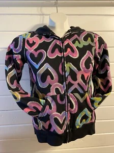 Route 66 Mädchen Jacke schwarz mit Herzen Größe L (10/12) - Bild 1 von 5