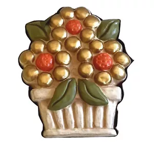 Nuovo con scatola cesto sospeso in ceramica thun decorazione da parete dipinto a mano con scartoffie COA - Foto 1 di 13