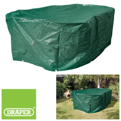 DRAPER LARGE OVAL OUTDOOR GARDEN PATIO SET COVER TABLE CHAIR FURNITURE PROTECTOR