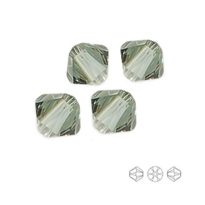 50 PZ CRISTALLI SWAROVSKI CRYSTAL BALCK DIAMOND BICONI 4MM BIJOUX FAI DA TE - Foto 1 di 1