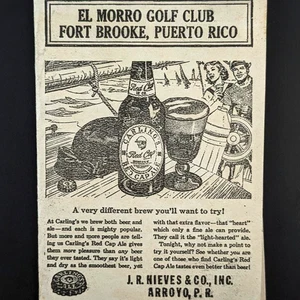 El Morro Golf Club Scorecard Fort Brooke Puerto Rico Carling's Red Cap Ale - Picture 1 of 4